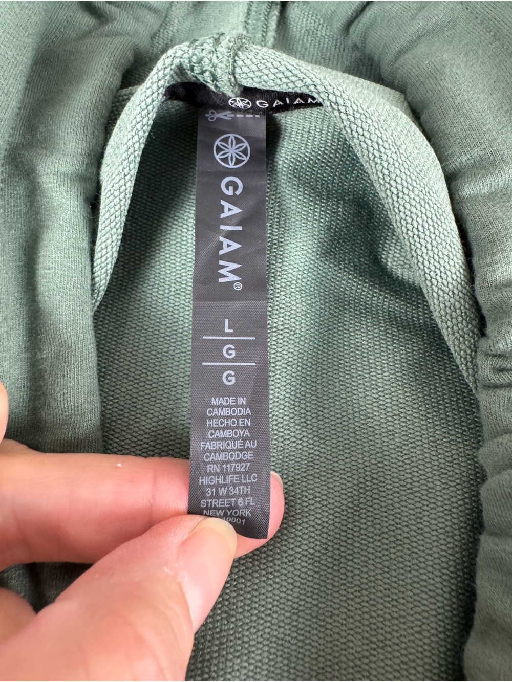 GAIAM Olive Green Pullover Hoodie NWT Large - Picture 12 of 13